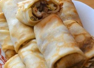 Ароматни палачинки с гъби: две стъпка по стъпка рецепти със снимки!