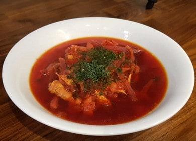 Най-вкусната рецепта за борш с пиле: гответе със стъпка по стъпка снимки.