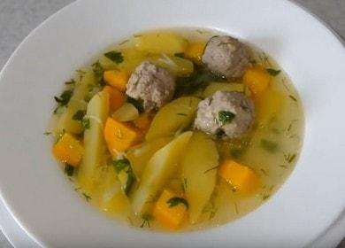 Ароматна и лека супа с кюфтета и юфка: стъпка по стъпка рецепта със снимка.