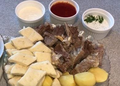 Готвене на истински Avar khinkali стъпка по стъпка рецепта със снимки.