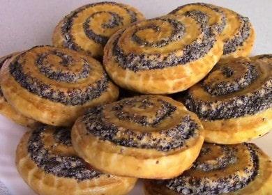 Готвене на вкусни домашни бисквитки с маково семе според рецептата със снимка.
