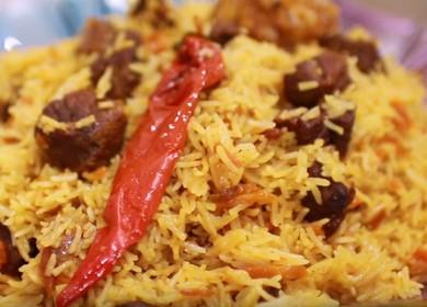 Вкусна рецепта за пилаф с говеждо месо: стъпка по стъпка снимки и видеоклипове.