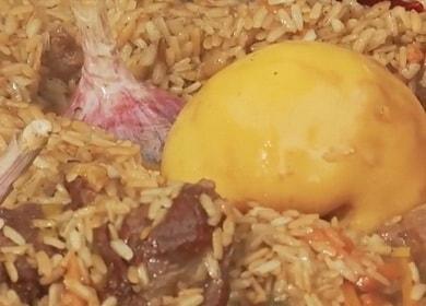 Пилаф на клада в казан по стъпка по стъпка рецепта със снимка