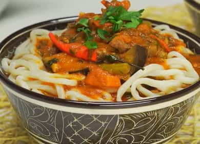 Вкусен телешки лагман - тайни на uzbek кухня