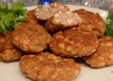 Котлет от раци от пръчки според рецепта стъпка по стъпка със снимка