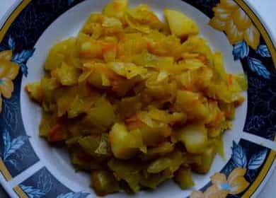 Печено зеле с картофи стъпка по стъпка рецепта със снимка