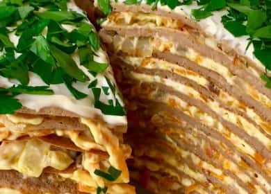 Торта с телешки черен дроб - най-вкусната рецепта за закуска