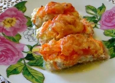 Вкусна розова сьомга с домати и сирене във фурната: готвене със стъпка по стъпка снимки.