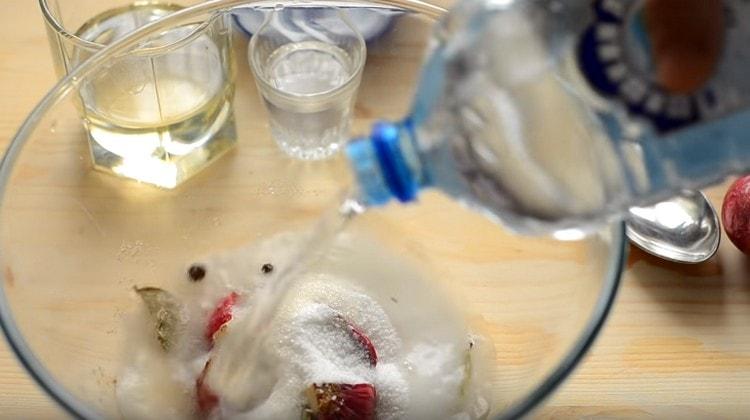 Напълнете всички тези компоненти с вода.