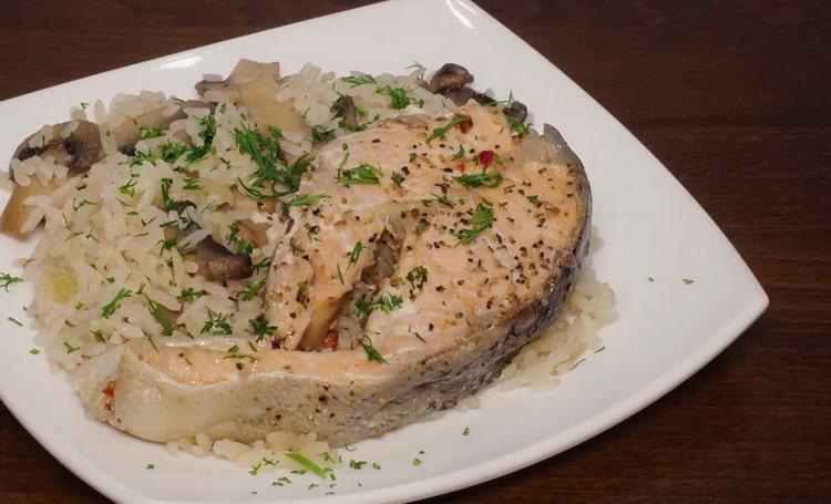 Вкусна парна розова сьомга