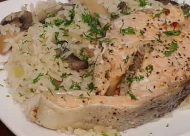 Вкусна парна розова сьомга