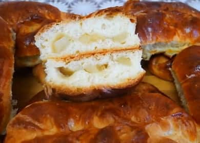 Питки с ябълки във фурната: стъпка по стъпка рецепта със снимки