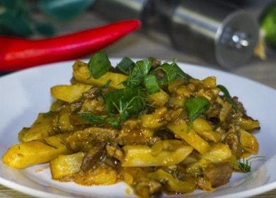 Готвим вкусен босилек от говеждо месо с кисели краставички по стъпка по стъпка рецепта със снимка.