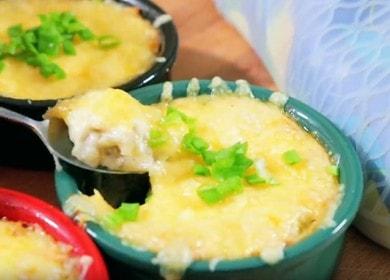 Готвене на вкусно жулиен с пиле по рецепта стъпка по стъпка със снимка.