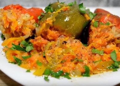 Приготвяме вкусни чушки, пълнени с месо, по стъпка по стъпка рецепта със снимка.