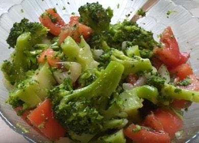 Приготвяме вкусна салата от броколи по стъпка по стъпка рецепта със снимка.