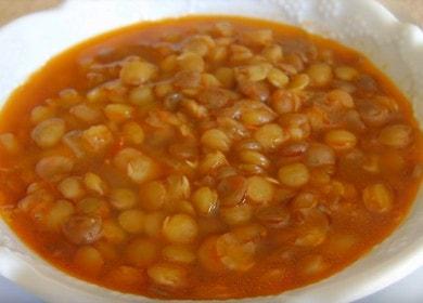 Приготвяме вкусна супа от зелена леща по стъпка по стъпка рецепта със снимка.