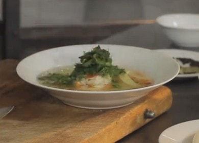 Приготвяме вкусна супа от калмари по стъпка по стъпка рецепта със снимка.