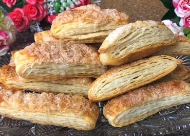 Нежни езици, направени от бутер тесто със захар 🍪
