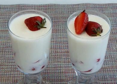 Стъпка по стъпка рецепта десерт Blanmange със снимка