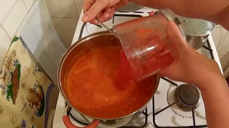 За да комбинирате лечо, комбинирайте съставките