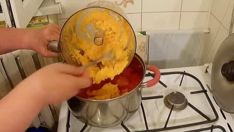 За смесване на лечо смесете съставките
