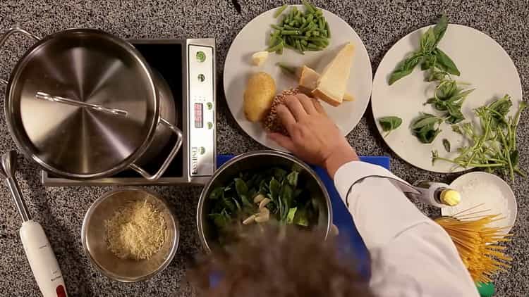 Готвене паста от песто