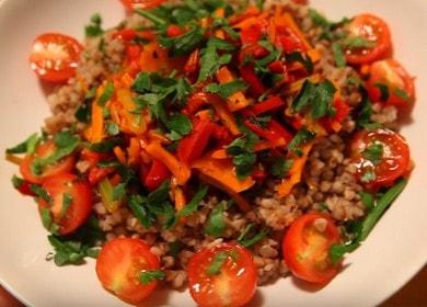 Много вкусна елда със зеленчуци: готвим по стъпка по стъпка рецепта със снимка.