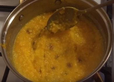 Приготвяме вкусна царевична каша с тиква по стъпка по стъпка рецепта със снимка.
