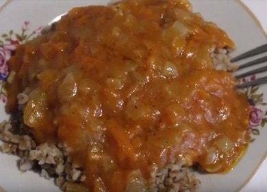 Вкусна сонда за елда без месо: пригответе със стъпка по стъпка снимки.