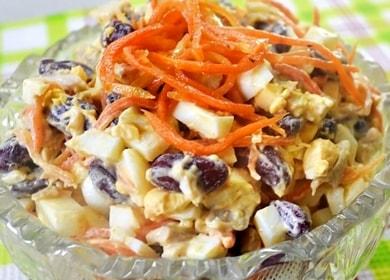 Приготвяме пикантна салата с боб и корейски моркови по стъпка по стъпка рецепта със снимка.