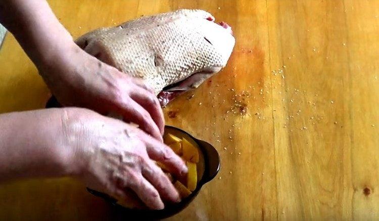 пълним дюля патица.