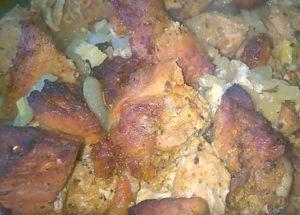 Готвим вкусно барбекю във фурната от свинско месо в ръкава по стъпка по стъпка рецепта със снимка.