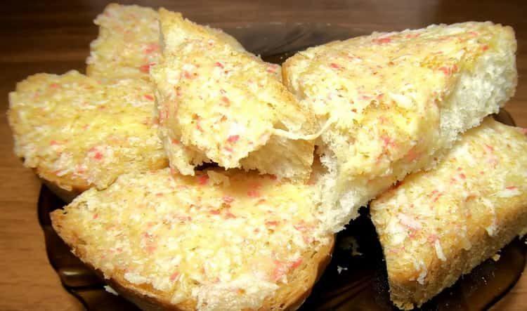 сандвичи с раци пръчки готови