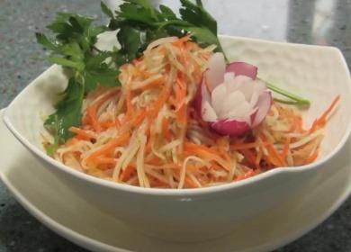 Салата Kohlrabi - проста рецепта рецепта