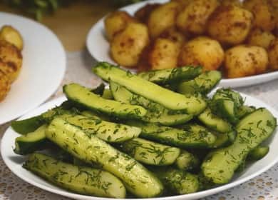 Бързо осолени Чесън Краставици 🥒