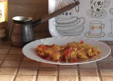 Пържен доматен омлет с яйца 🍅