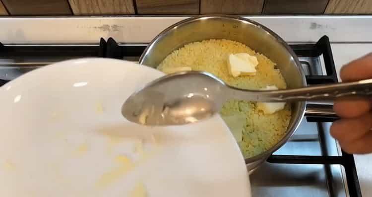 Добавете олио за готвене