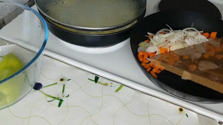 запържете зеленчуците