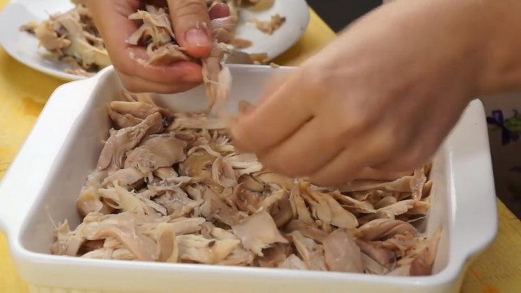 За готвене накълцайте месо