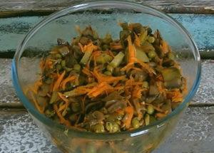 Салата с пържени шампиньони стъпка по стъпка рецепта със снимка