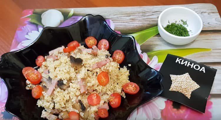 Киноа за тази рецепта за готвене е много вкусна.