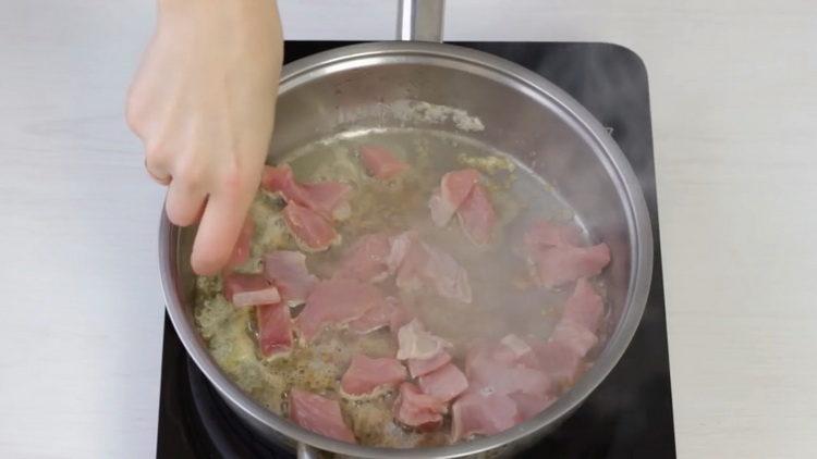 запържете месото