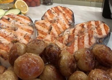 Ароматна и вкусна сьомга на скара  пържола