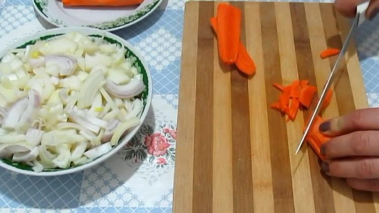 нарязваме морковите