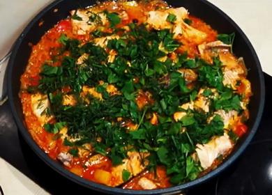 Вкусна и сърдечна риба  със зеленчуци